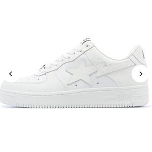 BAPE STA™‎ #9 MENS SHOES IVORY/WHITE SIZE 8.5 NEW WITHOUT BOX
